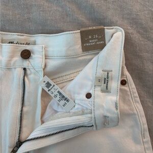 White Baggy Straight Jeans